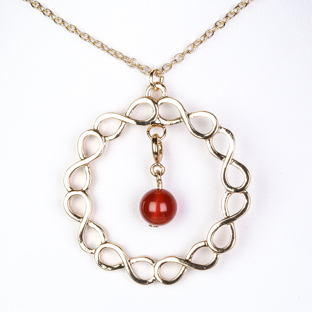 Arany tónusú nyaklánc 7 féle cserélhető drágakővel