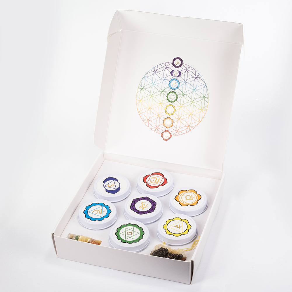 Emporia 7 részes csakragyertya szett + AJÁNDÉK karkötő és nyaklánc