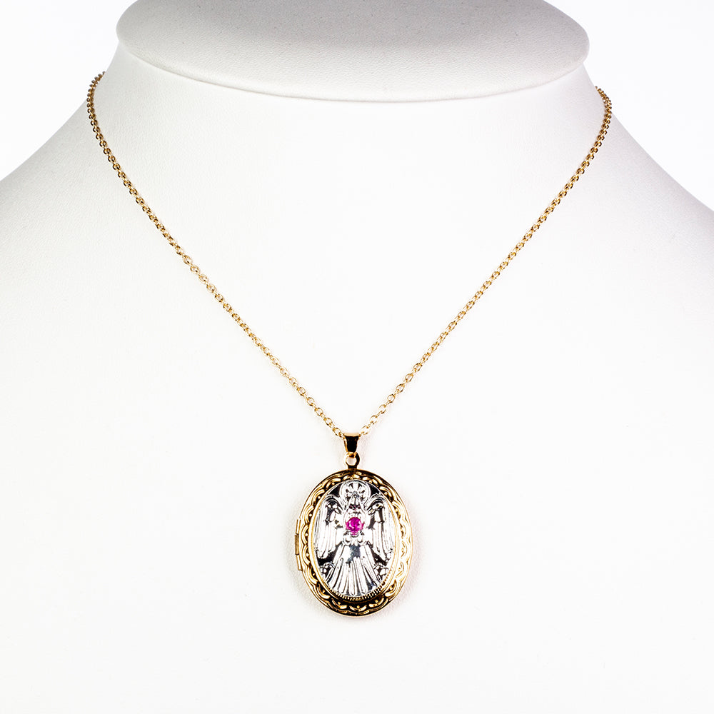 Nyaklánc angyali védelmező nyitható medállal