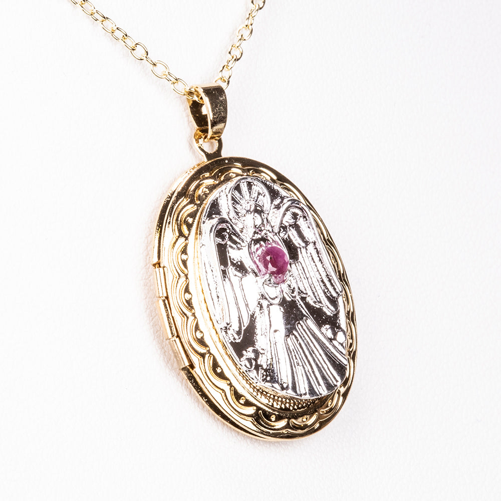 Nyaklánc angyali védelmező nyitható medállal