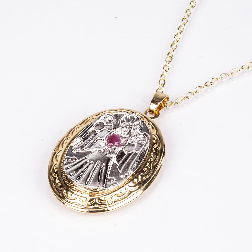 Nyaklánc angyali védelmező nyitható medállal