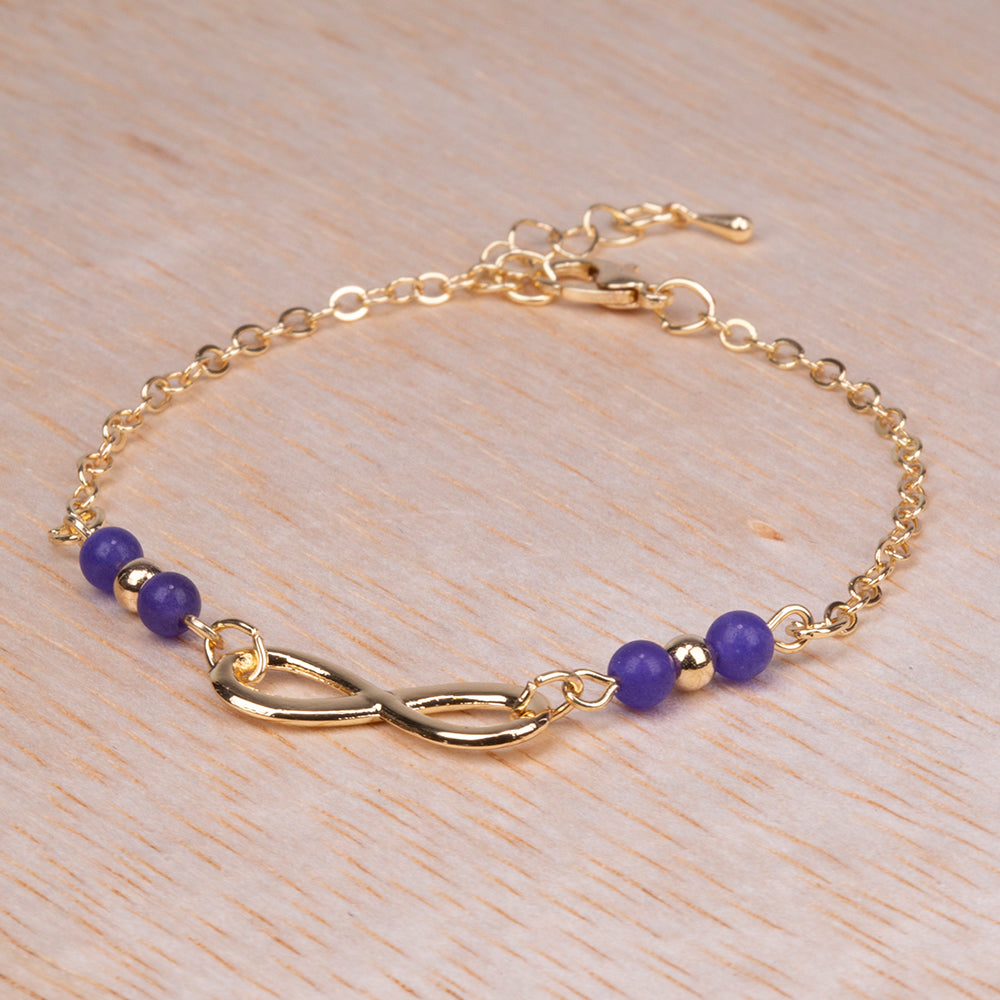 Zafír végtelen karkötő