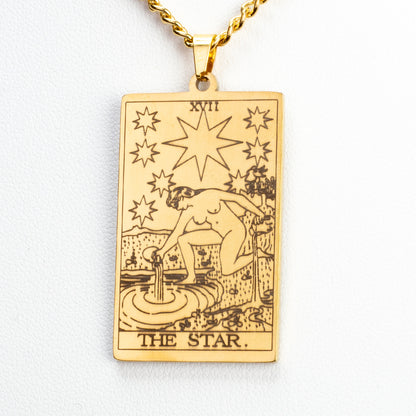 "A Csillag" tarot medál lánccal