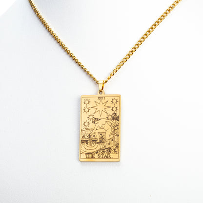 "A Csillag" tarot medál lánccal